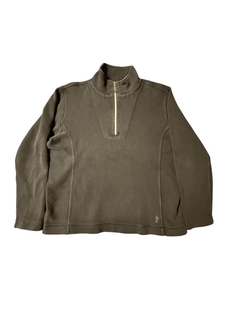 Tommy Bahama Men's Large Black Quarter Zip Pullover Sweater Mock Neck